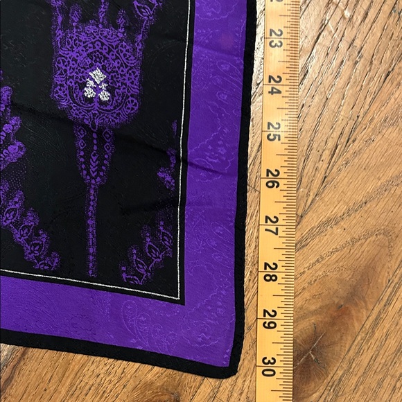Purple and Black Patterned Scarf - Picture 2 of 4